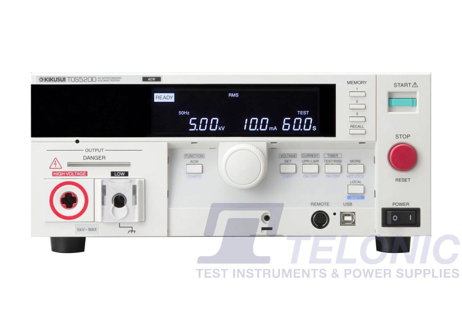 TOS5200 

[5kV AC] Flash Testing (HIPOT)